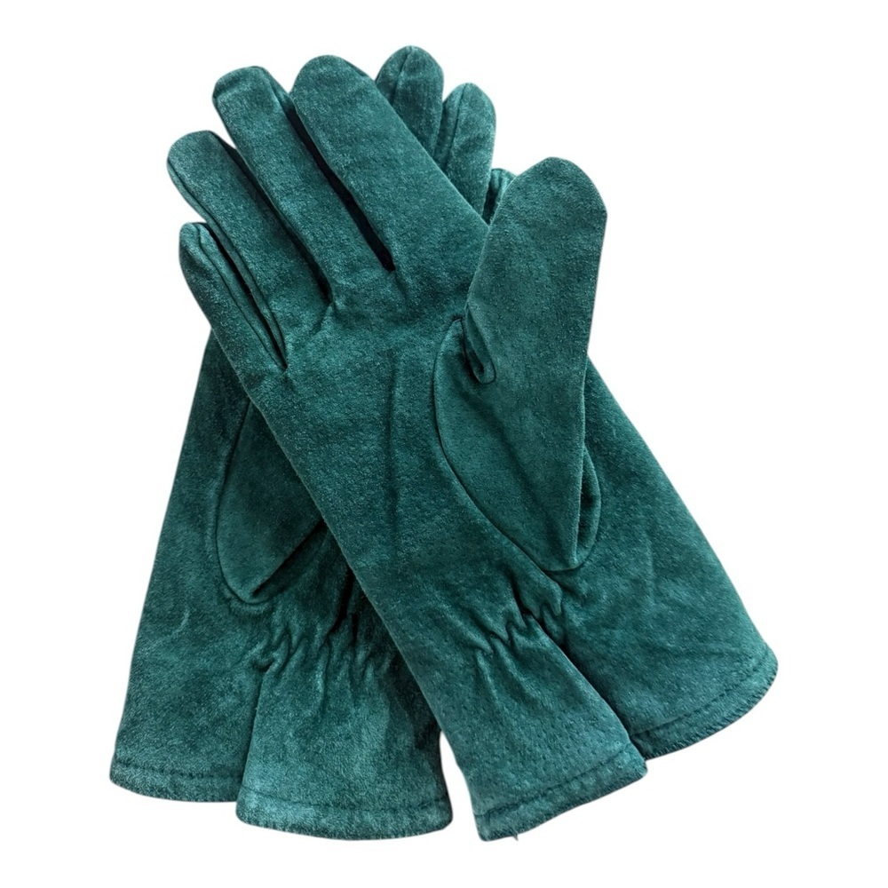 Vintage Green Suede Leather Driving Gloves Size Small Weatherproof - Picture 8 of 8